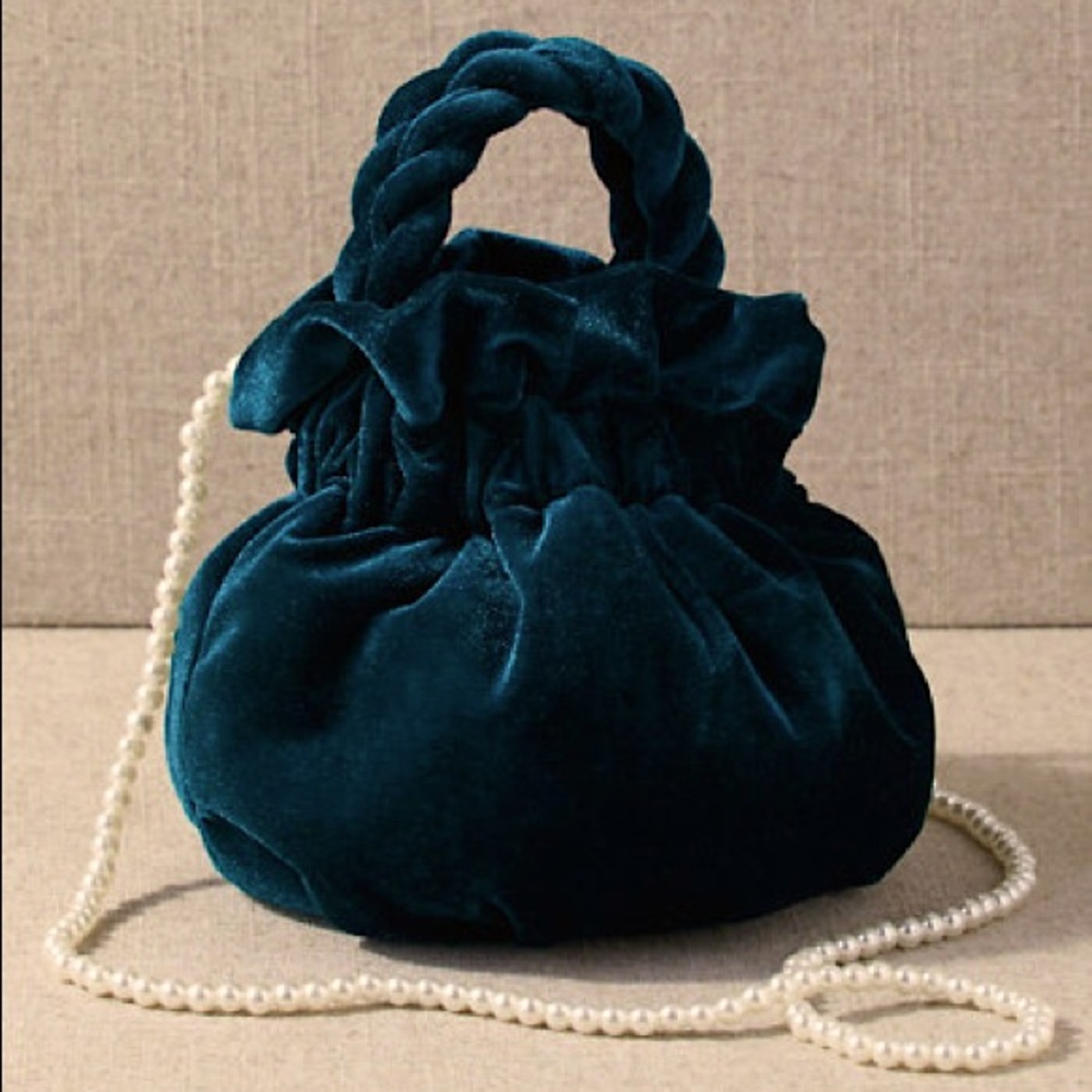 Anthropologie BHLDN Cassis Velvet Bag